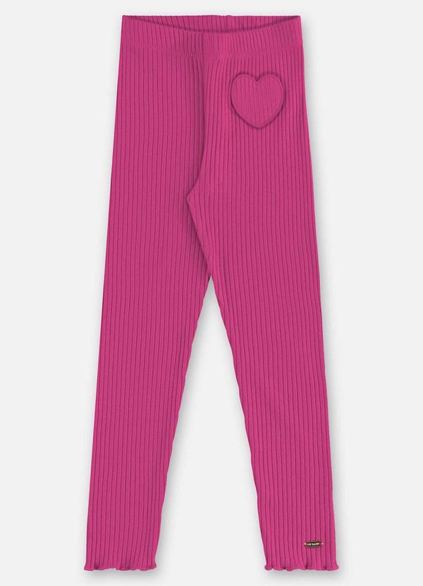 Calça Infantil Ribana Canelada Rosa