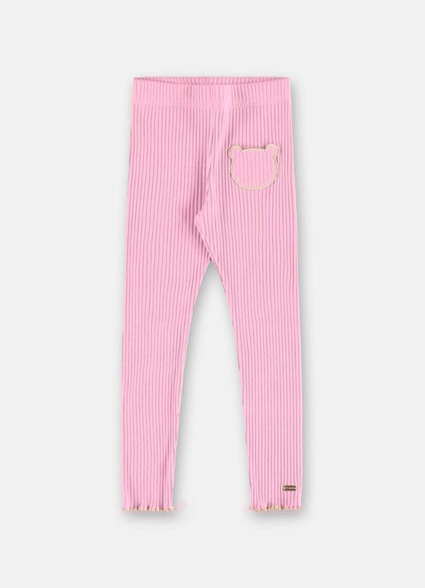 Calça Infantil Ribana Canelada Rosa
