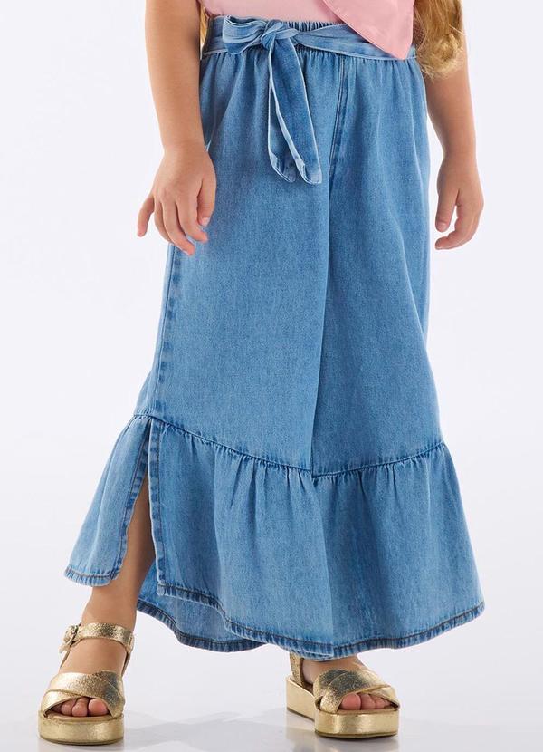 Calça Jeans Infantil com Faixa Azul