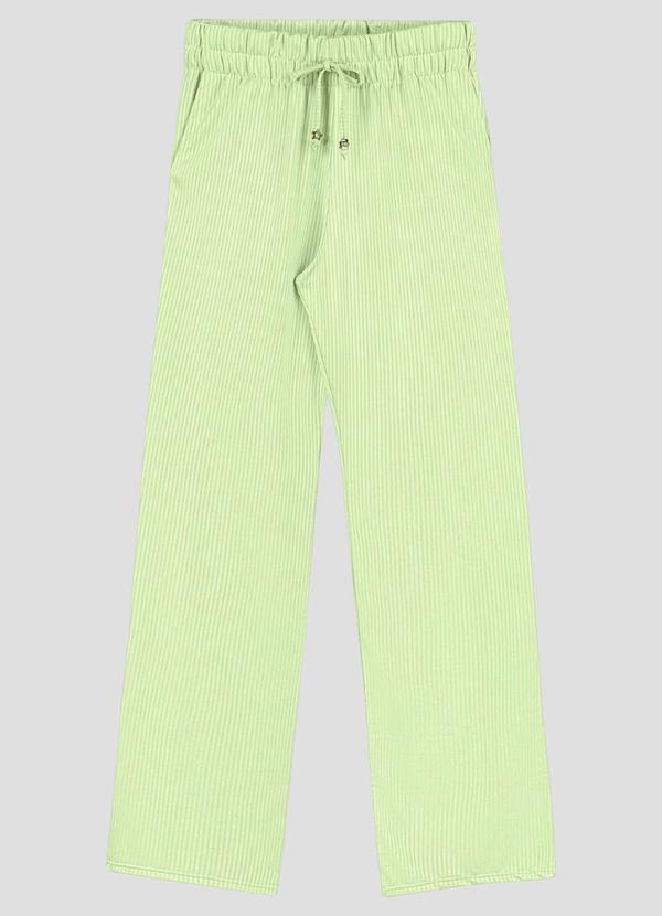 Calça Juvenil Canelado Relevo com Bolsos Verde