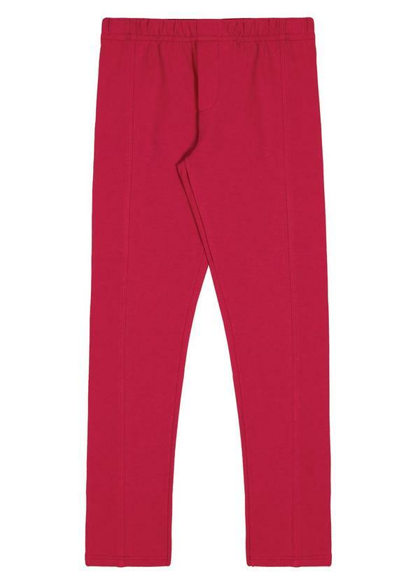 Vista 2 Calça Legging em Molecotton Felpado Vermelho Alakazoo Alakazoo