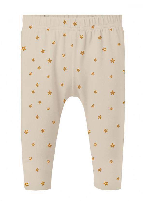 Calça Legging Floral Off White
