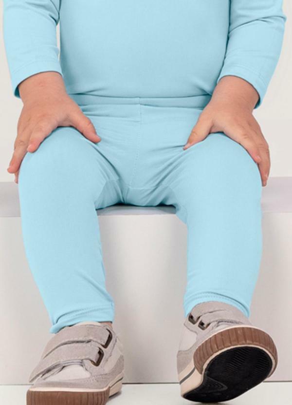 Vista 2 Calça Legging Térmica Bebê Unissex Azul Brandili Baby Brandili Baby