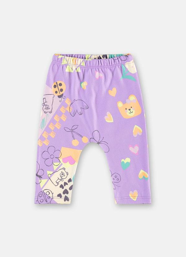 Calça Malha Peluciada Roxo