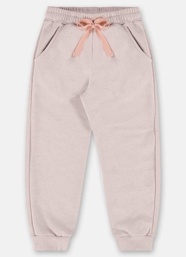 Vista 2 Calça Menina em Moletom Rosa Up Baby Up Baby