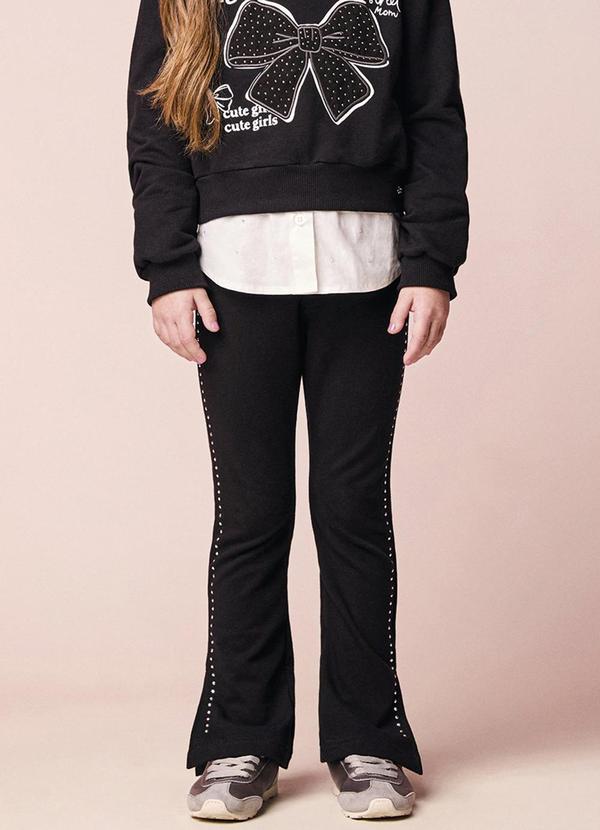 Calça Menina Flare Infantil com Strass