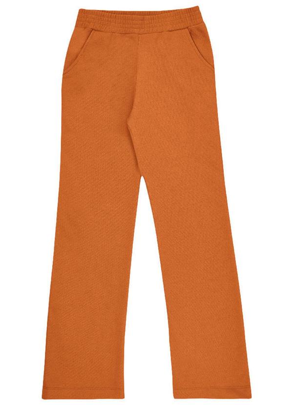 Calca Moletom Menina Laranja