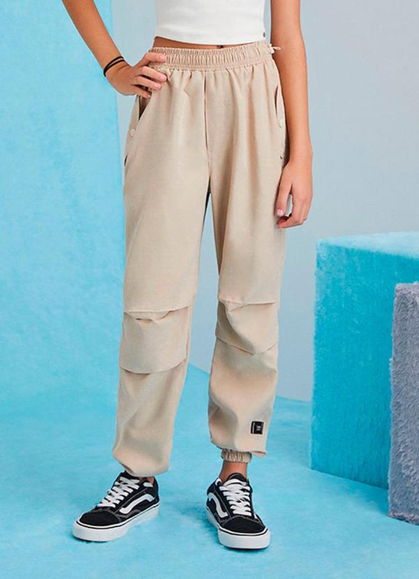Calça Parachute Bege