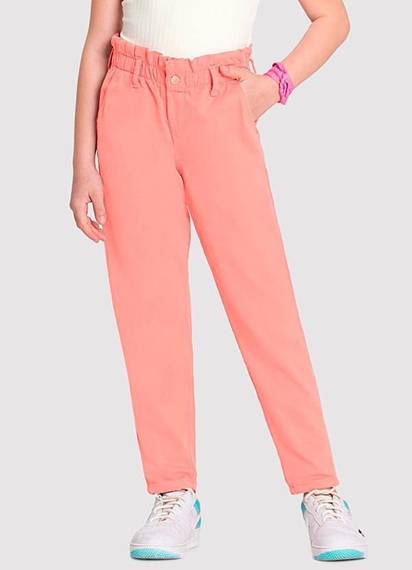 Calça Sarja Infantil Menina Mommy Rosa