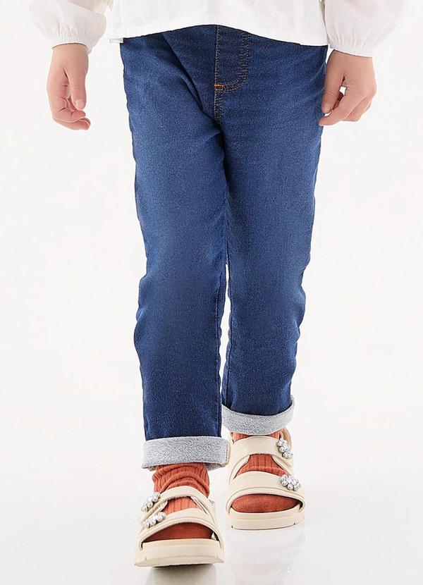 Calça Skinny Jeans Infantil Menina Azul