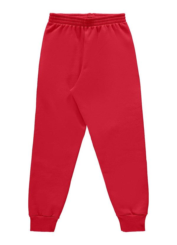 Calça Unissex em Moletom Felpado Vermelho