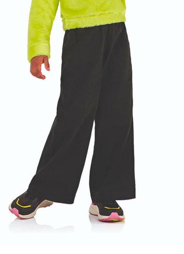 Calça Wide Leg Infantil Feminina Marisol Preto