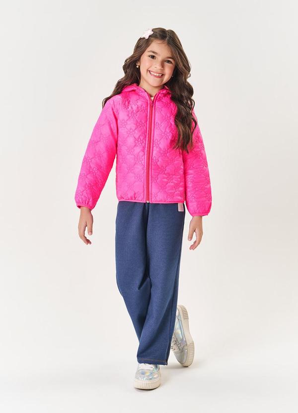 Calça Wide Leg Infantil Menina Denim Azul