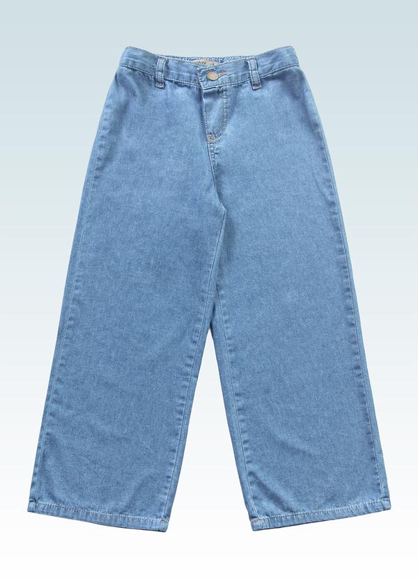 Calça Wide Leg Jeans Azul