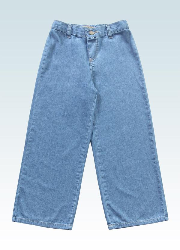 Calça Wide Leg Jeans Azul