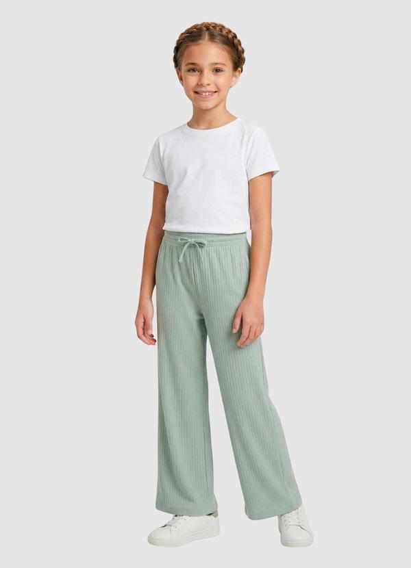 Calça Wide Leg Ribana Verde