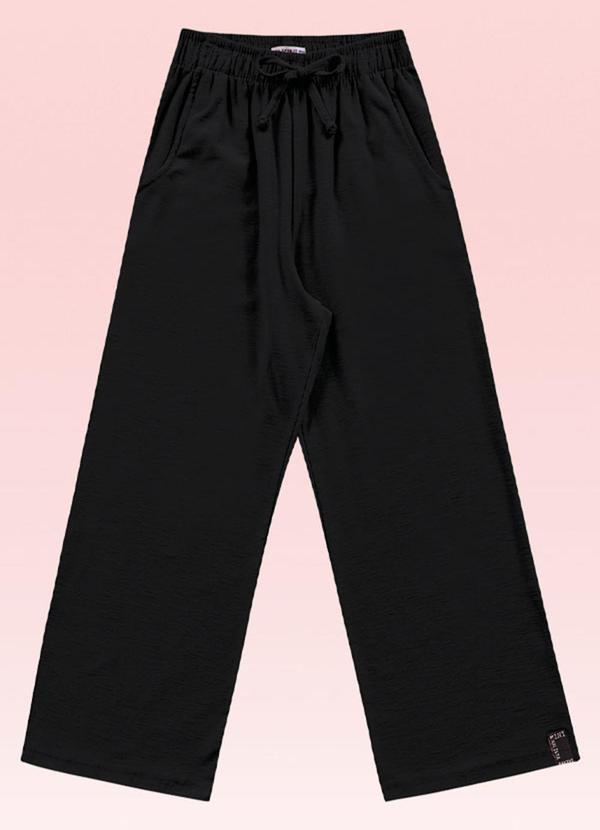 Vista 2 Calca Wide Preto Fakini Kids Fakini Kids