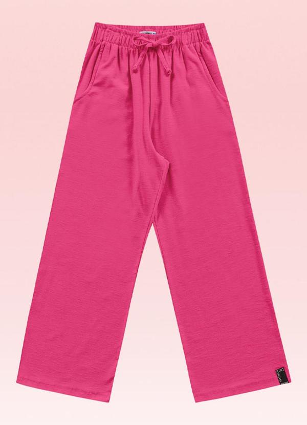 Vista 2 Calca Wide Rosa Fakini Kids Fakini Kids