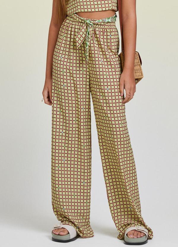 Calça Xadrez Verde