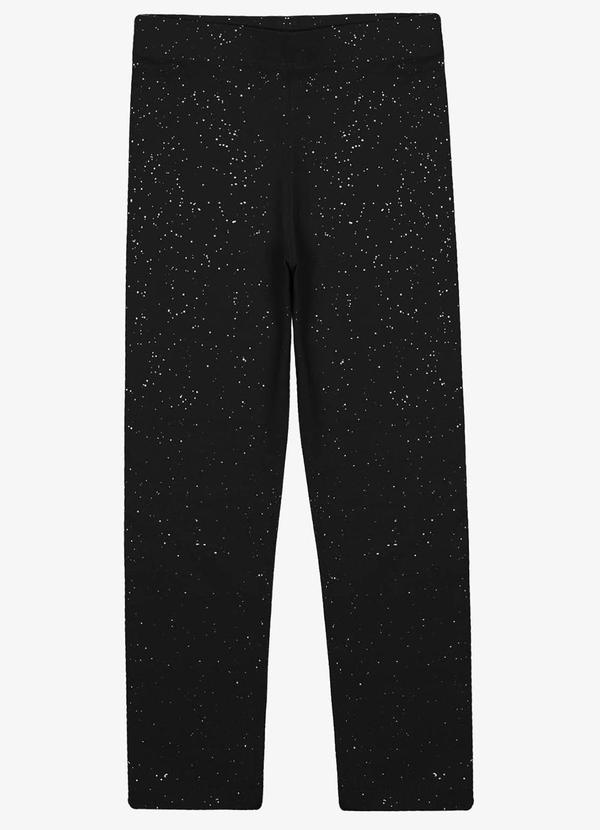 Vista 2 Legging Infantil Cotton Glitter Preto Trick Nick Trick Nick