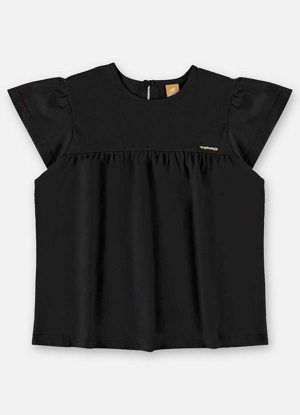 Vista 2 Bata Infantil Básica em Meia Malha Preto Up Baby Up Baby