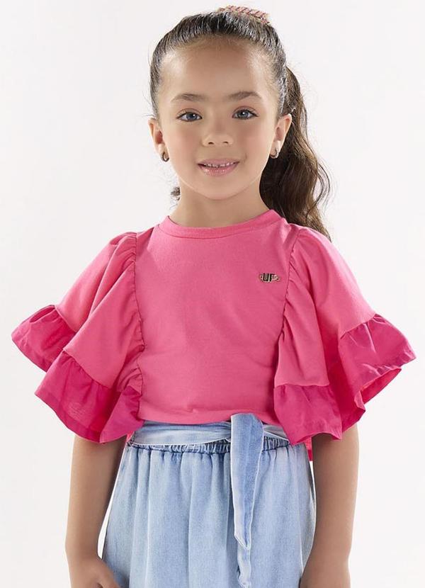 Vista 2 Bata Infantil Menina em Meia Malha Rosa Up Baby Up Baby