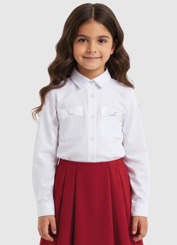 Camisa Básica em Tricoline Off White