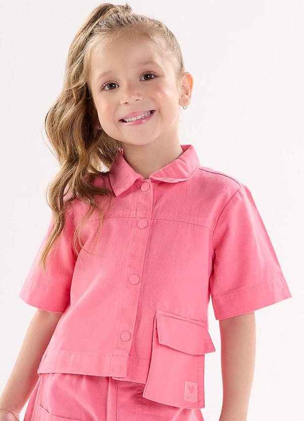 Vista 2 Camisa em Sarja Rosa Up Baby Up Baby