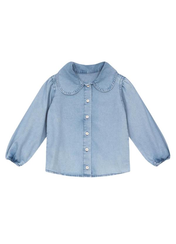 Vista 2 Camisa Jeans Infantil Menina Azul Brandili Mundi Brandili Mundi