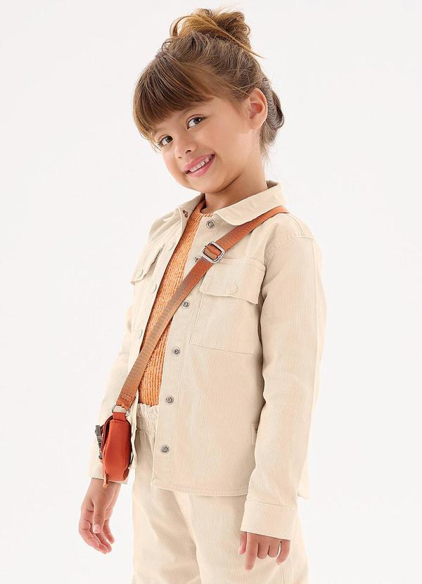 Vista 2 Camisa Manga Longa Infantil Menina Bege Up Baby Up Baby