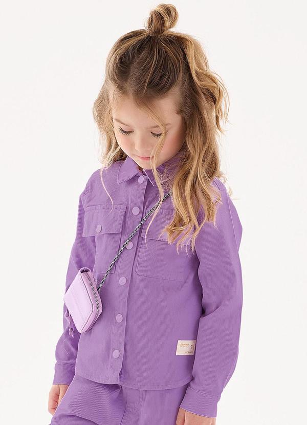 Vista 2 Camisa Manga Longa Infantil Menina Roxo Up Baby Up Baby