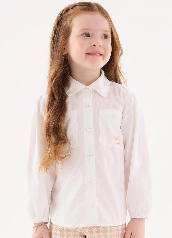 Vista 2 Camisa Manga Longa Infantil Off White Up Baby Up Baby