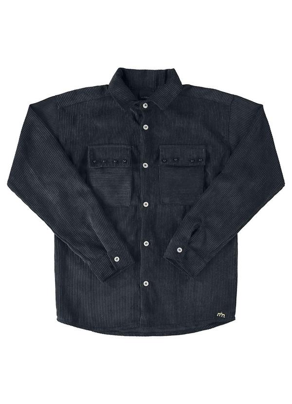 Camisa Menina Veludo Cotelê Preto