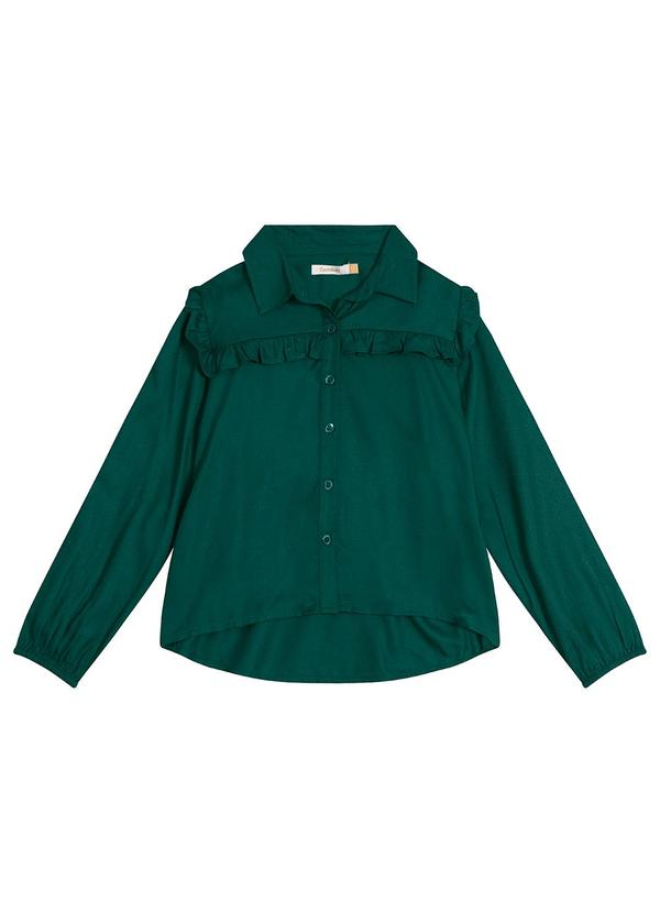 Vista 2 Camisa Mullet em Viscose Menina Verde Carinhoso Carinhoso