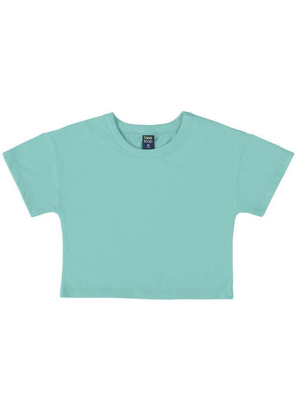 Camiseta Básica para Menina Azul
