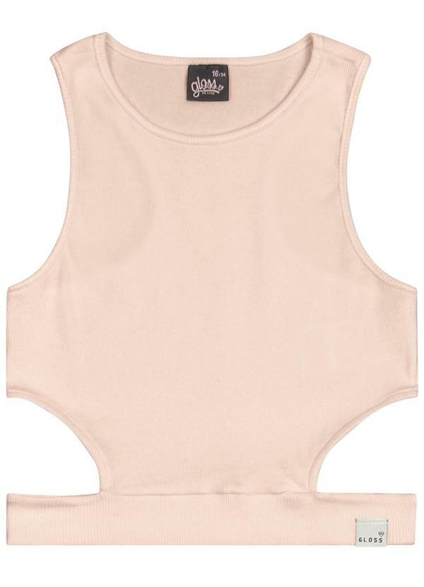 Vista 2 Regata Básica em Ribaninha Juvenil Rosa Gloss Gloss