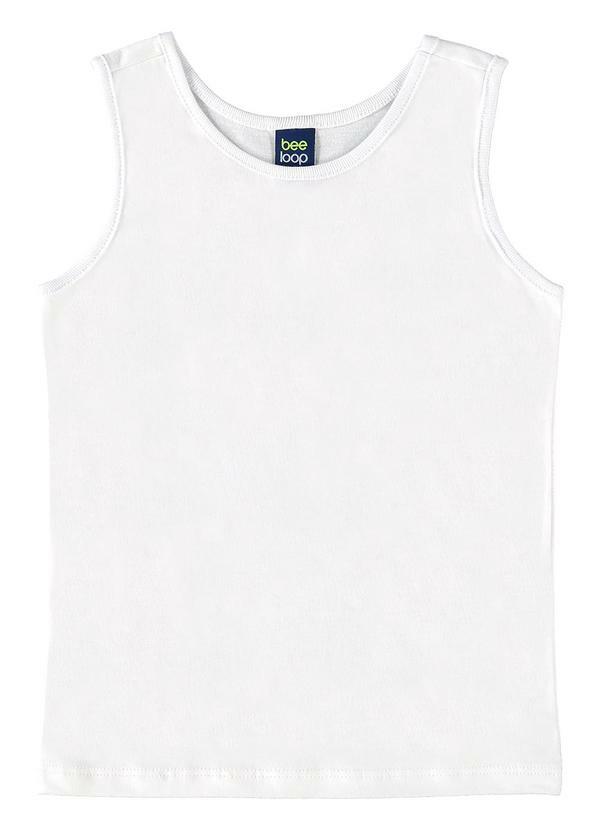 Vista 2 Regata em Meia Malha para Menina Branco Bee Loop Bee Loop