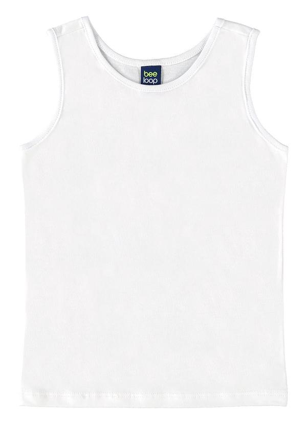 Regata em Meia Malha para Menina Branco