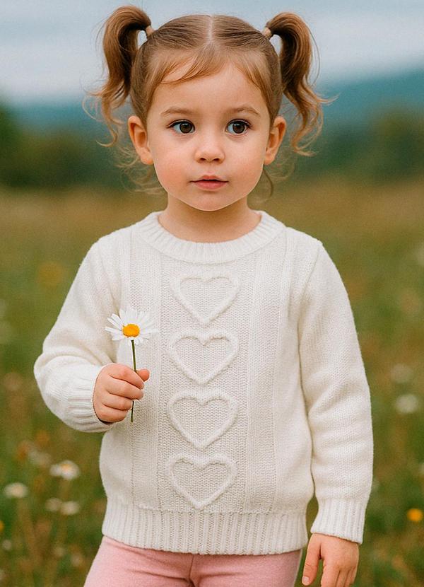 Blusa Infantil Coraçoes Off