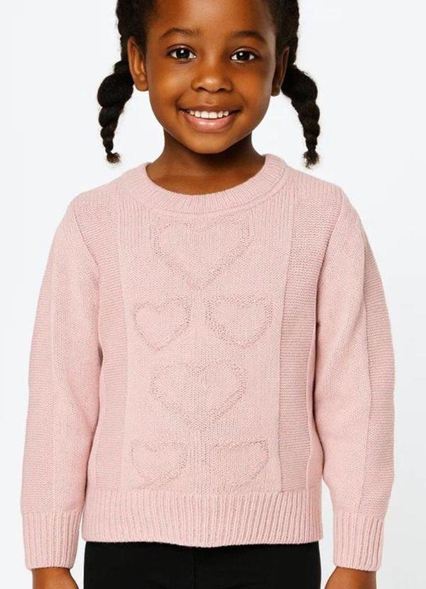Blusa Infantil Coraçoes Rosa