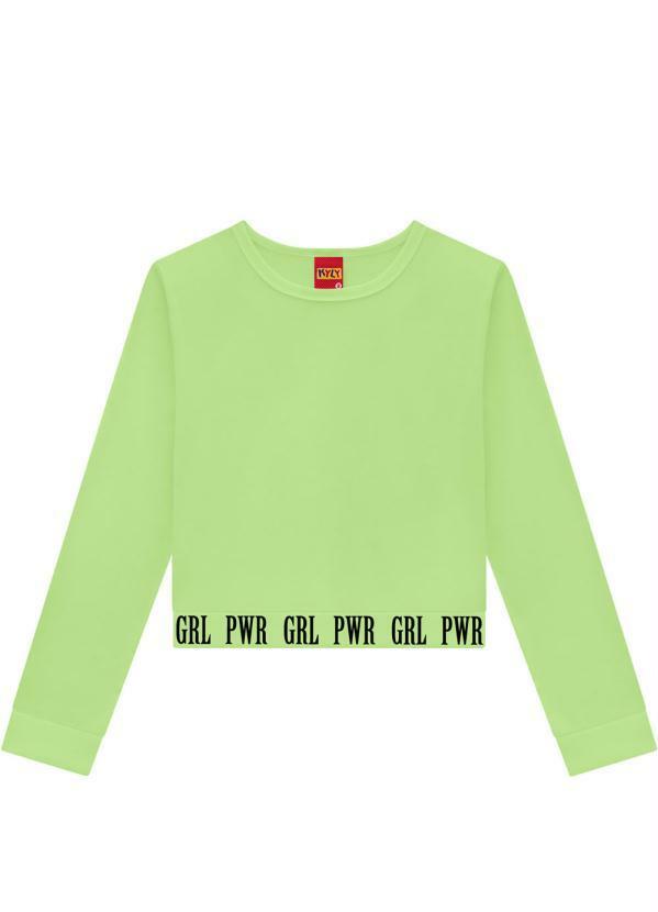 Vista 2 Blusa Infantil MeninaVerde Kyly Kyly