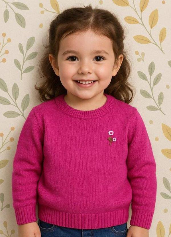 Blusa Infantil Tricô Pink