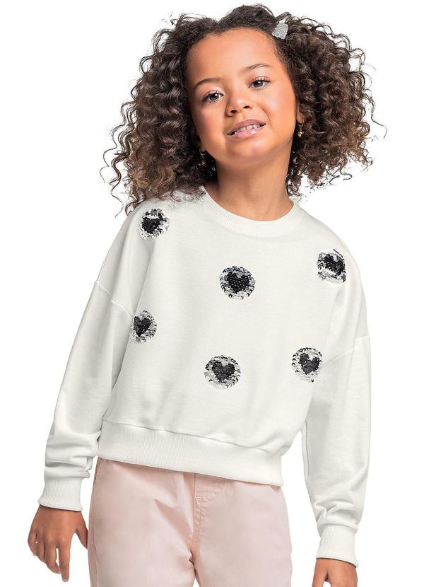 Vista 2 Blusão Cropped para Menina Bege Quimby Quimby