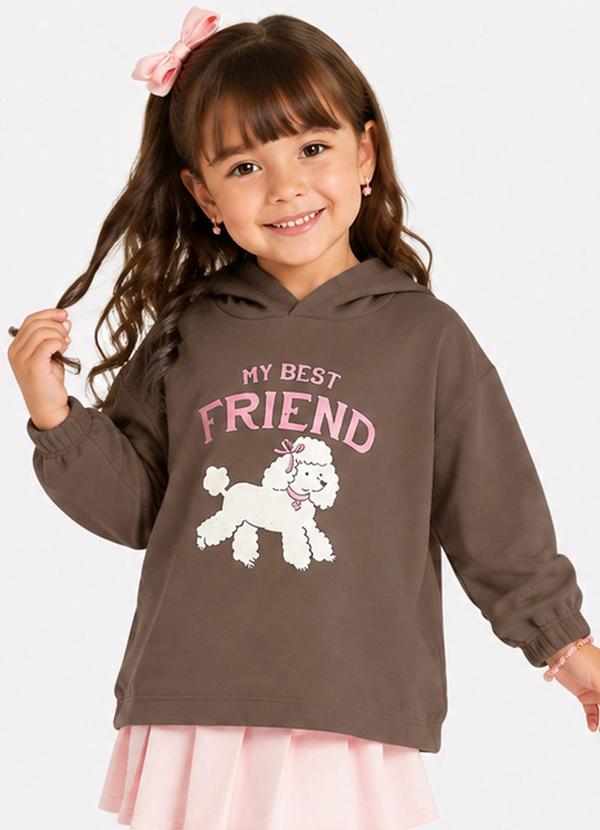 Blusão Infantil com Estampa Marrom