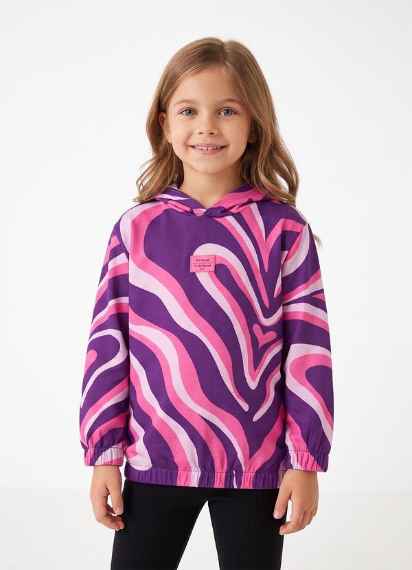 Blusão Moletom Infantil Feminino Marisol Roxo