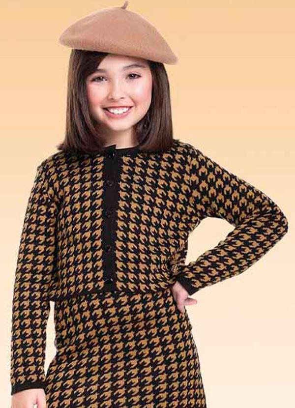 Vista 2 Cardigan Tricot Preto Fakini Kids Fakini Kids