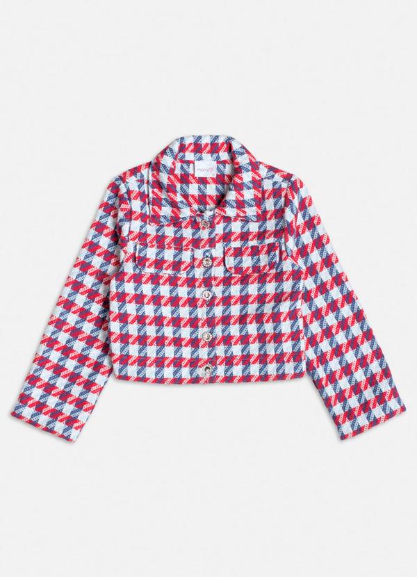 Casaco de Tweed Pied Coq Azul