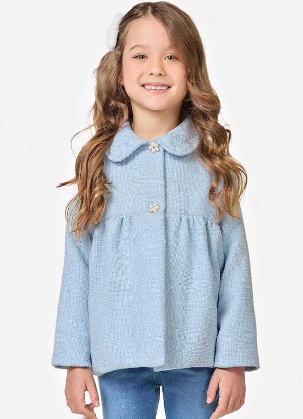 Casaco Feminino Tweed Azul