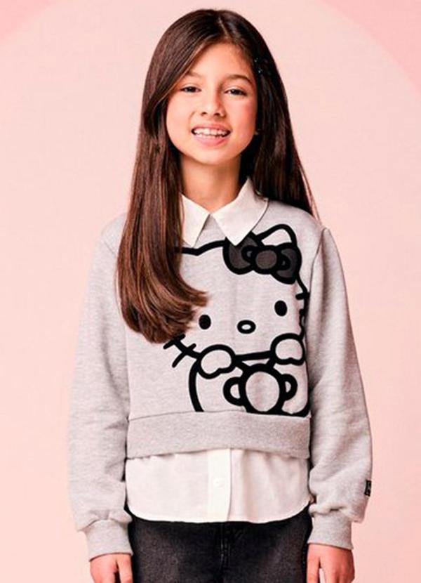 Casaco Infantil Menina da Hello Kitty com Babado