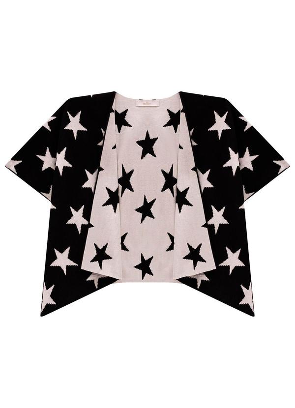 Casaco Infantil Menina Estrelas Preto